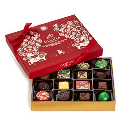 Godiva Chocolatier Assorted Chocolate Holiday Gift Box, 16 Piece $25.95，FREE Shipping