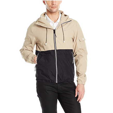 IZOD Men's Hooded Water Resistant Windbreaker Jacket $24.39