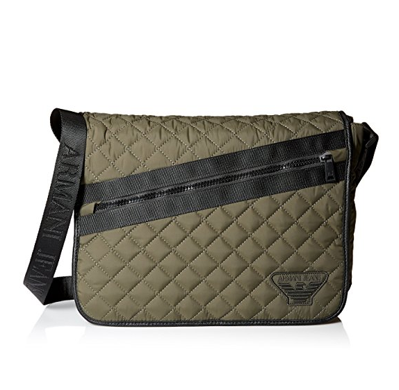 Armani Jeans Men's Quilted Fabric Messenger Bag only $95.22