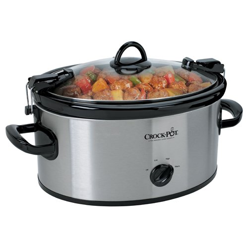 Crock-Pot 6-Quart Cook & Carry Oval Manual Portable Slow Cooker, Stainless Steel, Only $20.39, You Save $29.60(59%)