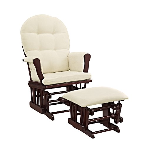Windsor Glider and ottoman-cherry w/ beige cushion, Only $119.99, free shipping