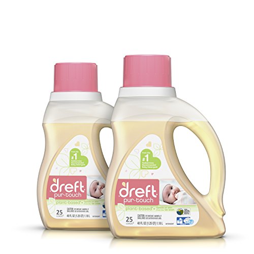 Dreft purtouch 植物配方低敏高效温和婴儿洗衣液，80 oz/瓶，共2瓶，原价$17.99，现点击coupon后仅售$12.09，免运费