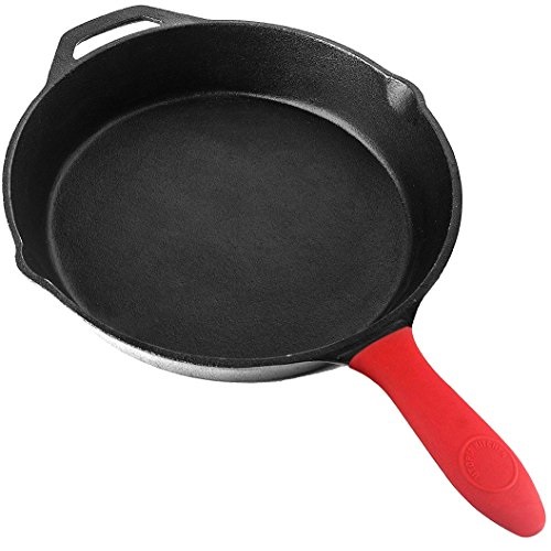 Utopia Kitchen Pre Seasoned Cast Iron Skillet with Silicone Hot Handle Holder - 10.25 inch - by Utopia Kitchen, Only $10.00, You Save $29.99(75%)