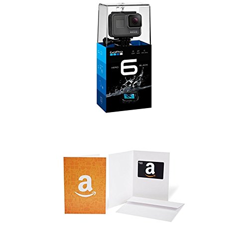 史低價！新款旗艦！GoPro Hero 6 黑色 運動相機 + $50 Amazon購物卡，原價$549.00，現售價$499.00，免運費