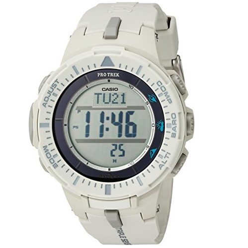 Casio Men's 'ProTrek Triple Sensor' Quartz Resin Watch, Color:White (Model: PRG-300-8CR), Only $61.35, You Save $71.64(54%)