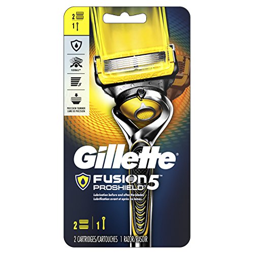 Gillette吉列 Fusion ProShield 锋隐致护 剃须刀 + 2刀头，原价$15.99，现点击coupon后仅售$7.49，免运费！