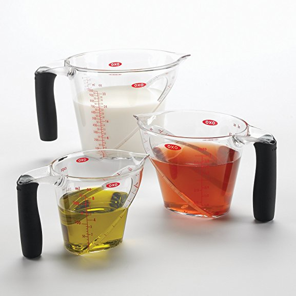 OXO 1056988 Good Grips 3-Piece Angled Measuring Cup Set,BLACK $12.99