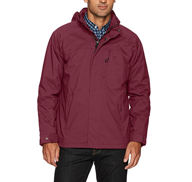 IZOD Men's Water Resistant Midweight Jacket With Polar Fleece Lining only $24.74