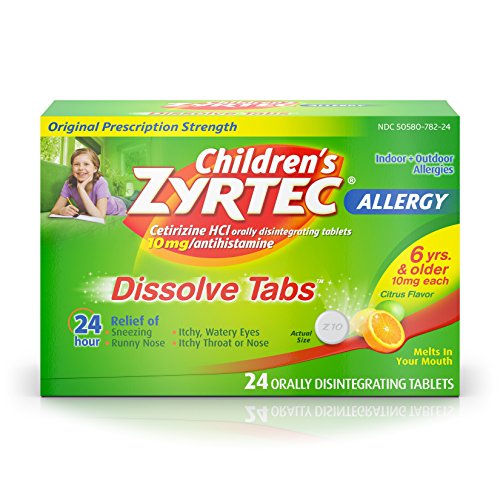 Children’s Zyrtec Allergy Relief Dissolve Tablets With Cetirizine, Citrus Flavored, 24 Count, Only $12.77,$4.07 free shipping after using SS