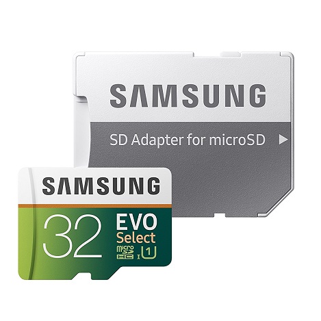 Samsung 32GB 95MB/s (U1) MicroSD EVO Select Memory Card with Adapter (MB-ME32GA/AM), only $6.99