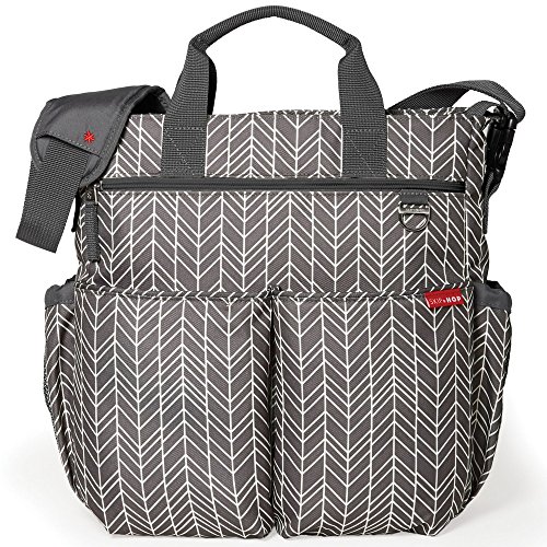 Skip Hop Messenger Diaper Bag With Matching Changing Pad, Duo Signature, Grey Feather, Only $32.47, free shipping