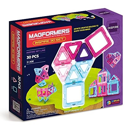 Magformers Inspire Set (30-pieces) Magnetic Building Blocks, Educational Magnetic Tiles Kit , Magnetic Construction STEM Toy Set, Only $19.99