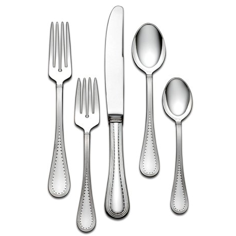 Vera Wang Wedgwood Stainless Grosgrain Five-Piece Place Setting $39.99，FREE Shipping