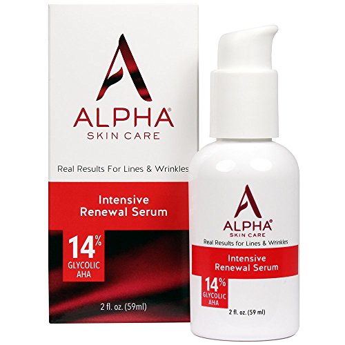 Alpha Skin Care - Intensive Renewal Serum, 14% Glycolic AHA, Real Results for Lines and Wrinkles| Fragrance-Free and Paraben-Free| 2-Ounce, Only $12.79, free shipping after using SS