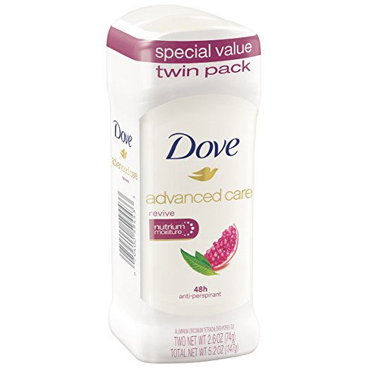 史低价！ Dove 高级护理止汗膏，2.6 oz/支，共2支，原价$11.09 ，现点击coupon后仅售$6.39，免运费