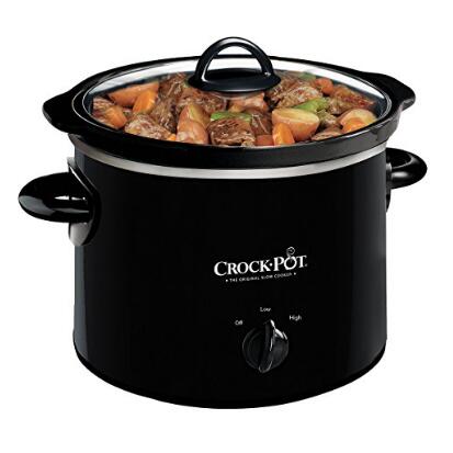 Crock-Pot 2-QT Round Manual Slow Cooker, Black, Only $8.49