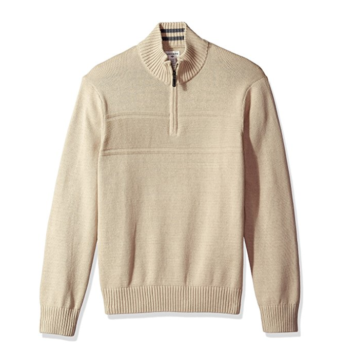 Dockers Men's Quarter Zip Cotton Long Sleeve Sweater only $13.22
