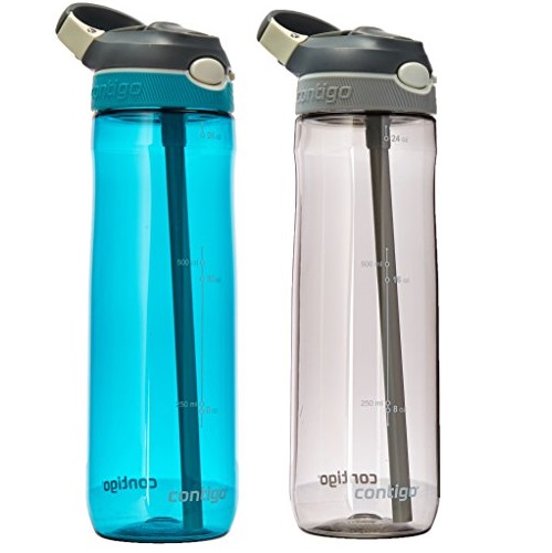 Contigo Autospout Ashland Water Bottle, 24oz , 2 Pack, Only $9.72, You Save $15.27(61%)