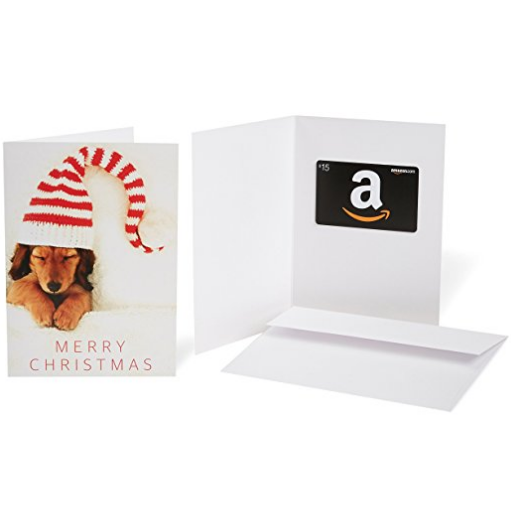 Amazon現有 Gift Card 節日禮卡，$10~$2000多種面值可選擇，帶精美賀卡，免運費。