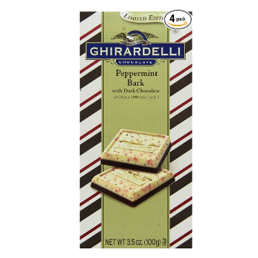 史低价！Ghirardelli 薄荷牛奶黑巧克 3.5 oz x 4包，现仅售$4.24