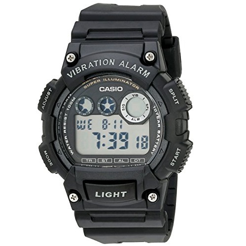 Casio Men's W735H-1AVCF Super Illuminator Watch With Black Resin Band, Only $15.05