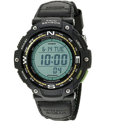 史低價！Casio 卡西歐 SGW-100B-3A2CF Twin Sensor Digital Display Quartz男士手錶，原價$69.95，現僅售$26.39 ，免運費