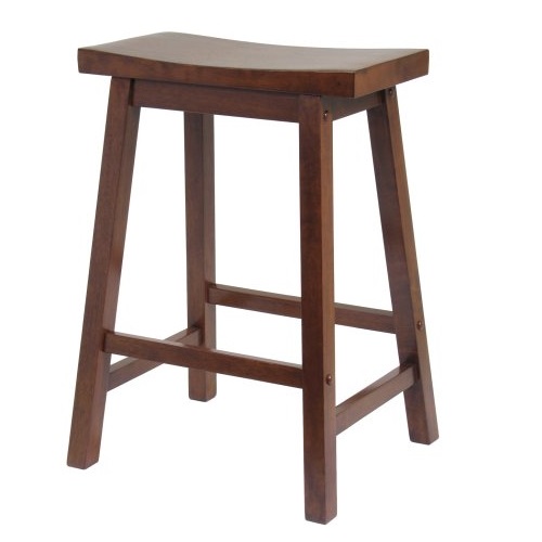 Winsome Saddle Seat 24-Inch Counter Stool, Walnut, Only $18.20