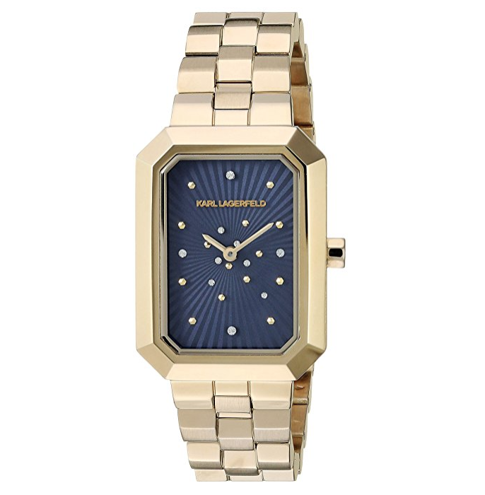 Karl Lagerfeld Women's 'Linda' Quartz Stainless Steel Casual Watch, Color:Gold-Toned (Model: KL6100) only $52.82