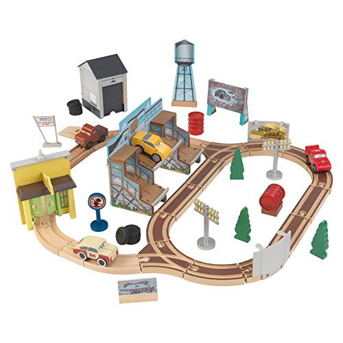 KIDKRAFT Disney Pixar Cars 3 Thomasville 50 Piece WoodenTrack Set with Accessories, Only $25.08, free shipping