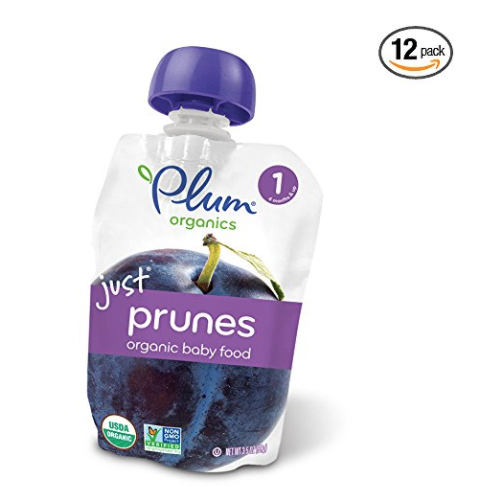 Plum Organics Stage 1, Organic Baby Food, Just Prunes, 3.5 ounce pouch (Pack of 12) ONLY $ 9.04