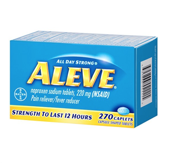 Aleve Caplets with Naproxen Sodium, 220mg (NSAID) Pain Reliever/Fever Reducer, 270 Count only $6