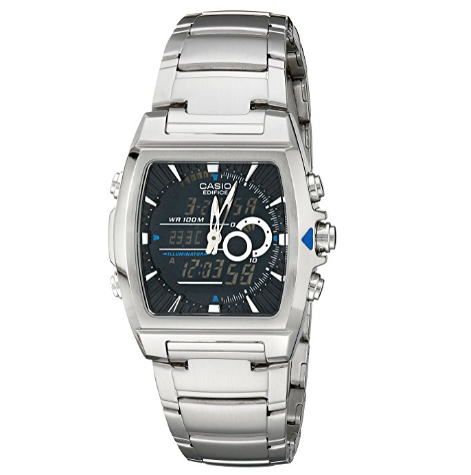 Casio Men's EFA120D-1AV Ana-Digi Edifice Thermometer Bracelet Watch only $30.80