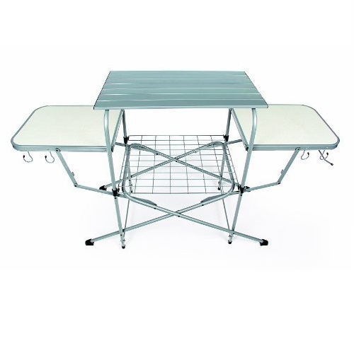 Camco Deluxe Folding Grill Table, Great for Picnics, Tailgating, Camping, RVing and Backyards; Quick Set-up and Folds Down to Only 6 Inches Tall (57293), Only $40.62, You Save $101.26(71%)