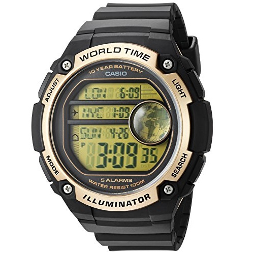 Casio Men's 'Classic' Quartz Resin Casual Watch, Color:Black (Model: AE-3000W-9AVCF), Only $15.40