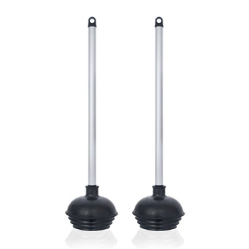 Neiko 60170A Toilet Plunger with Patented All-Angle Design | 2-Pack | Heavy Duty | Aluminum Handle  $23.99