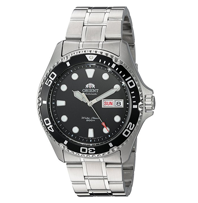 Orient Men's 'Ray II' Japanese Automatic Stainless Steel Diving Watch, Color:Silver-Toned (Model: FA002004B9) only $157.95