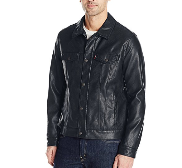 Levi's Men's Smooth Lamb Touch Faux Leather Classic Trucker Jacket only $40.91