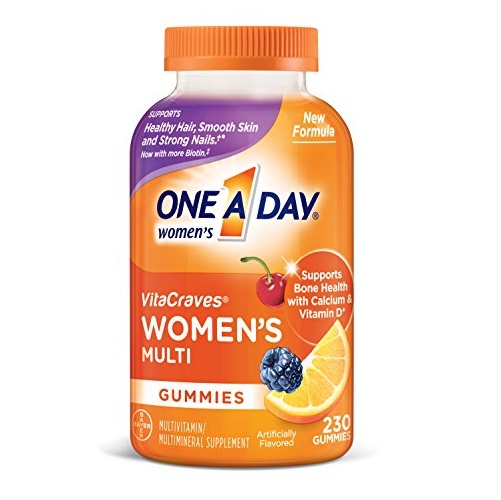 One A Day Women's Vitacraves Gummy Multivitamin with Calcium & Vitamin D, 230 Count, Only $11.98, free shipping after clipping coupon and using SS