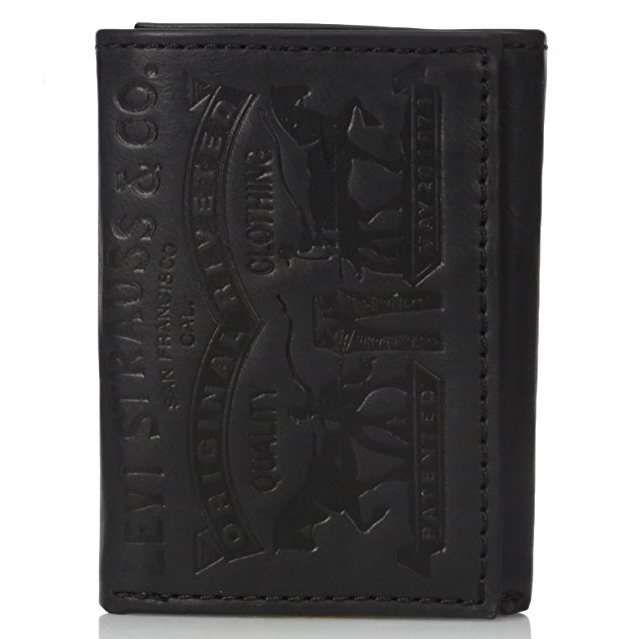 Levi's Men's Leather 2 Horse Logo Trifold Wallet $12.26