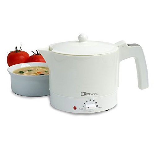 Elite Cuisine EHP-001 Maxi-Matic 32-Ounce (1-Liter) BPA Free Electric Kettle Hot Pot with Egg Cooker and Steam Rack, Only $12.95