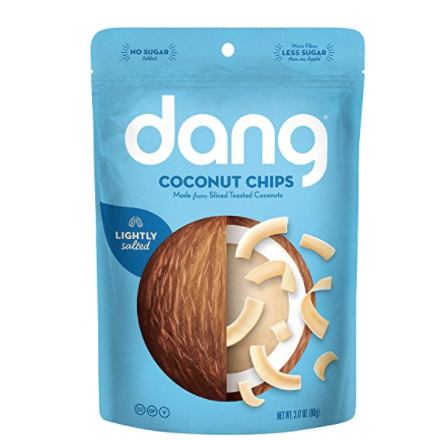 Dang Gluten Free Toasted Coconut Chips, Lightly Salted, Unsweetened, 3.17oz Bag, 1 Count only $3