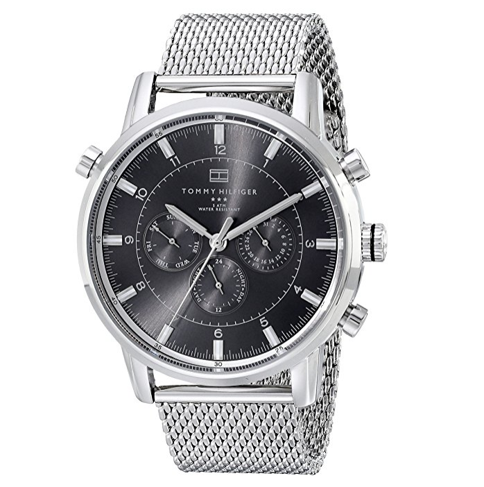 Tommy Hilfiger Men's 1790877 Silver-Tone Stainless Steel Watch only $61.87