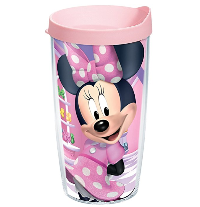 Tervis Wrap Tumbler with Pink Lid, 16-Ounce, Disney Mini Bowtique only $15.36