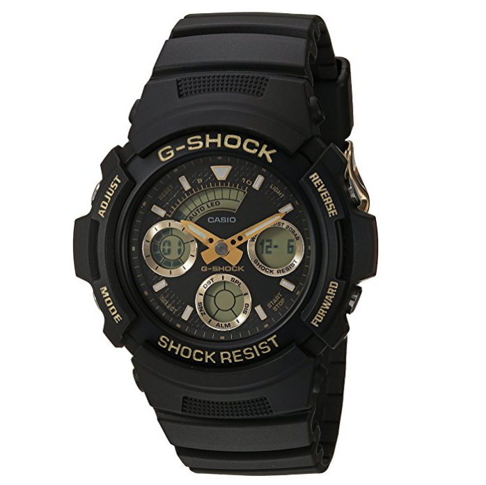 Casio Men's 'G SHOCK' Quartz Resin Casual Watch, Color:Black (Model: AW-591GBX-1A9CR) only $47.25