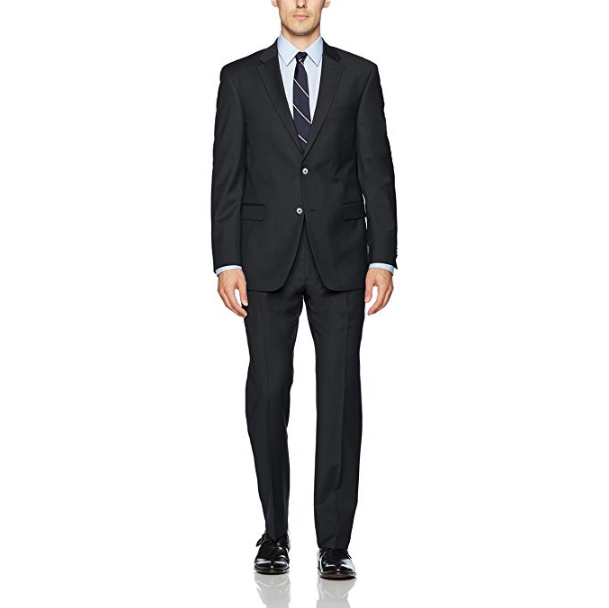 Tommy Hilfiger Men's Wool Stretch Ready to Wear Suit with Hemmed Pant $59.70，FREE Shipping