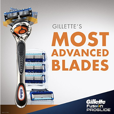 Gillette Fusion ProGlide 锋隐手动剃须刀 套装，包含4刀头，原价$29.99，现点击Coupon仅售$21.42