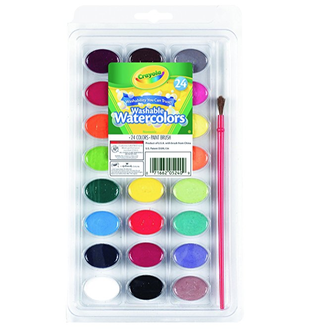 史低價：Crayola 24色水彩套裝, 現僅售$1.95 (原價$6.08)