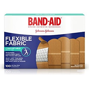 Band-Aid Brand Flexible Fabric Adhesive Bandages For Minor Wound Care, Assorted Sizes, 100 Count $7.24
