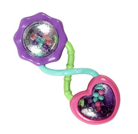 Bright Starts Rattle and Shake Barbell Rattle, Pretty in Pink (Discontinued by Manufacturer) only $2.88