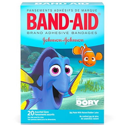 Band-Aid Brand Adhesive Bandages Featuring Disney/Pixar Finding Dory, Assorted Sizes, 20 Count $1.50